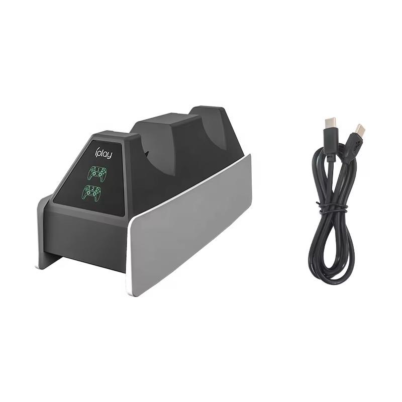 PS5 Controller Charging Station Dock with AI, Smart LED Indicator, Safety Chip Protection, Type C USB Port Dual Sense Controller