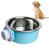 2-in-1 Stainless Steel Pet Hanging Bowl, Puppy Crate Water Bowl Water Dispenser