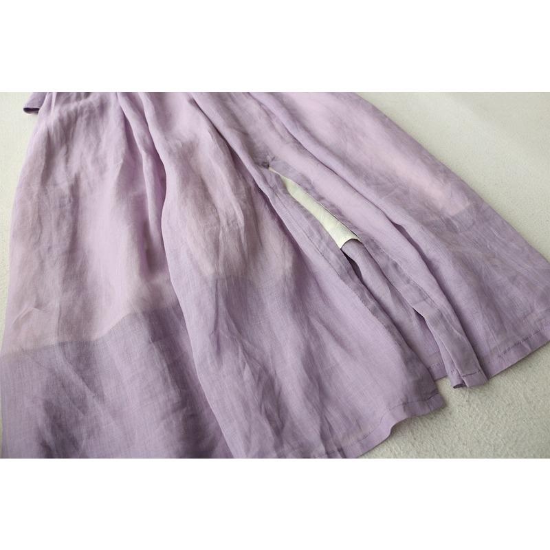 Spring and Summer Stand Up Collar Button Button Dress