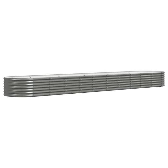 VidaXL Raised Garden Bed Flower Pot Planter Box Raised Bed Patio Terrace Outdoor Galvanized Steel 440x80x36 318934