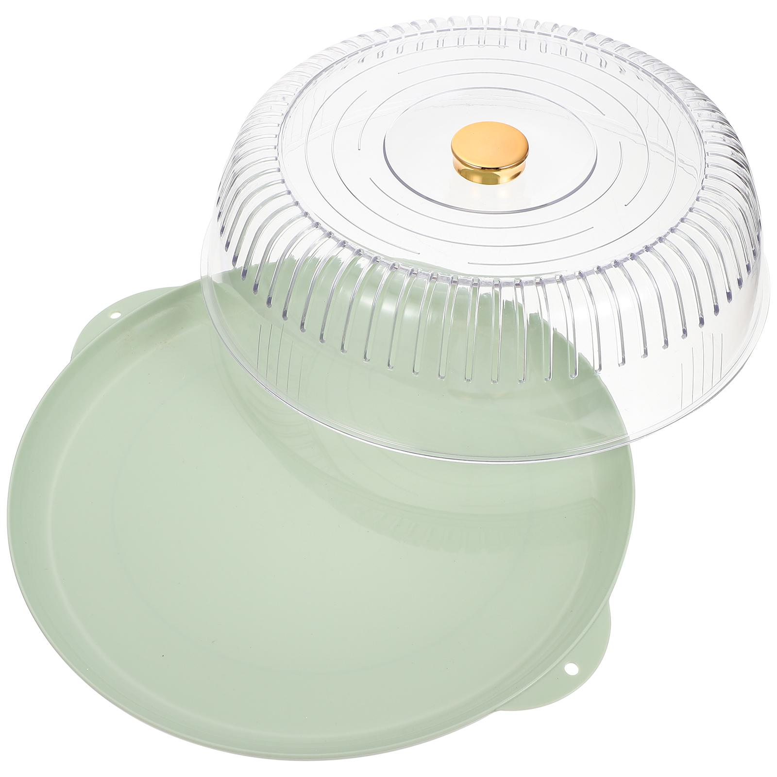 

1 Set Premium Food Preservation Cover With Tray Breathable Dish Cover For Home Kitchen Storage Cold Resistant Dust Insect Proof світло-зелений колір