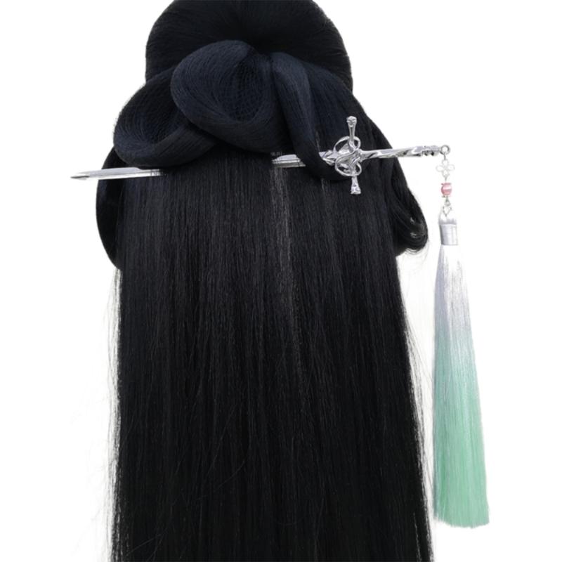 

Handmade Chinese Hair Accessory Sopjisticated Tassels Hairpin Elegant Hair Stick Charm For Enhancing Your Outfits серебряный