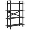 Bookshelf Black Oak Effect 100 X 33.5 X 140 Cm