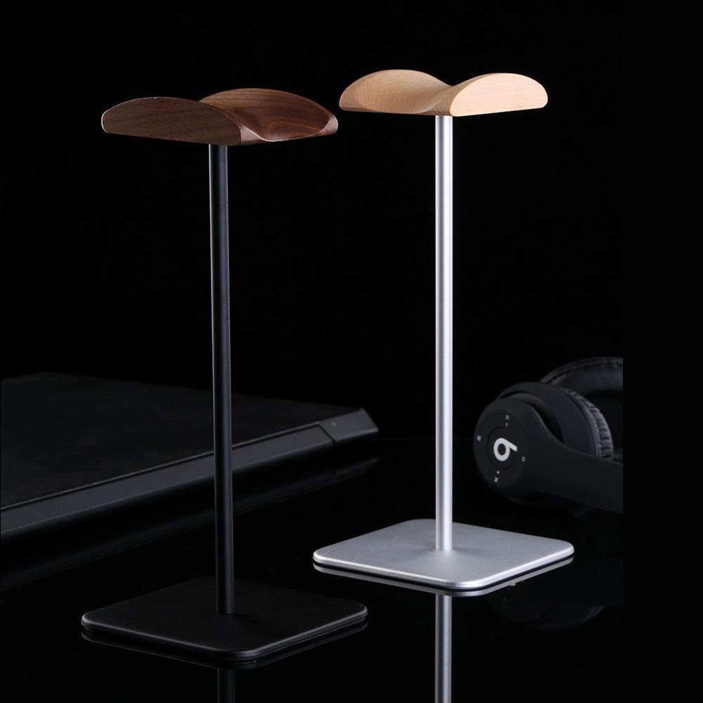 Walnut Wood & Aluminum Alloy Over-Ear Headphone Stand