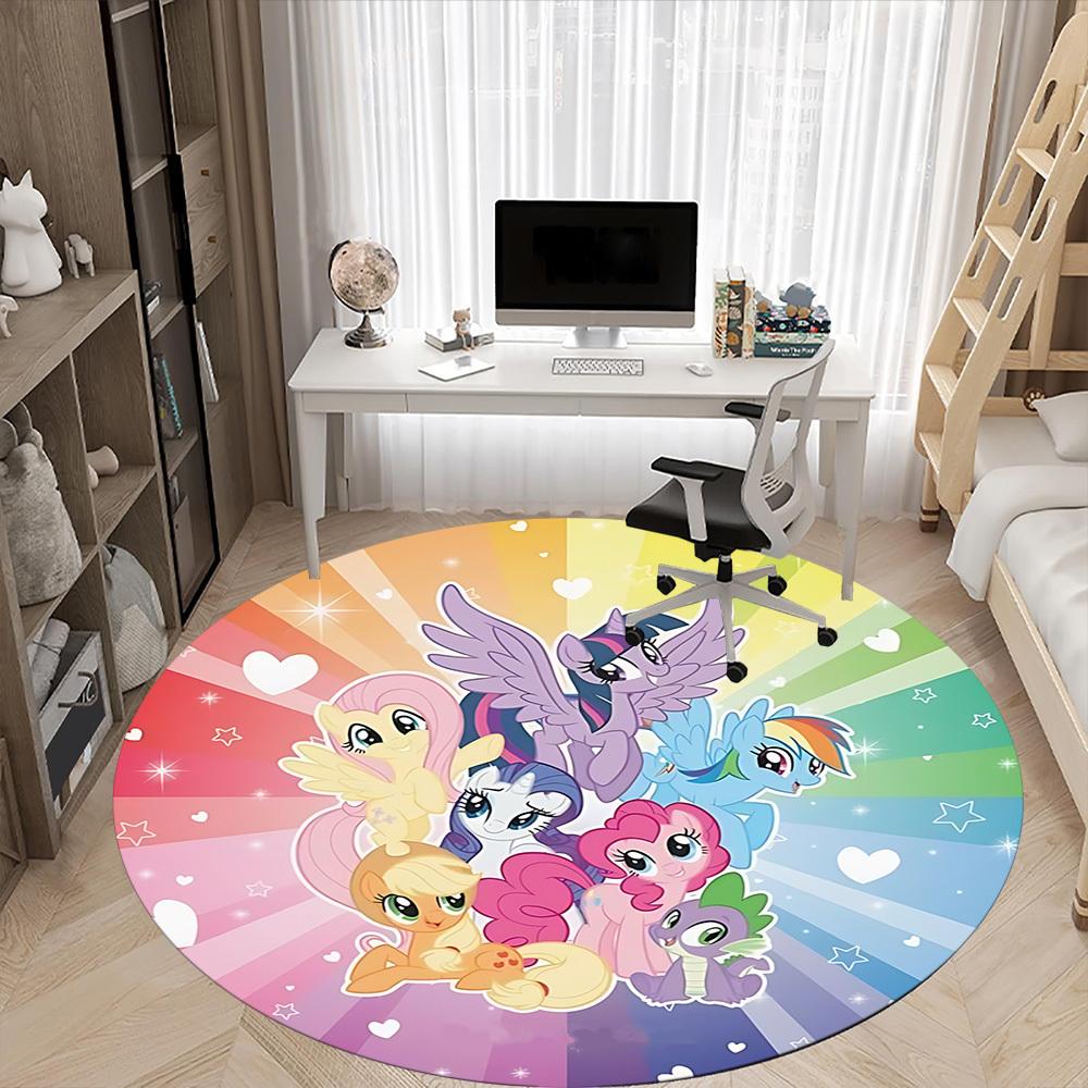 

1PC My Little Pony Office Round Rug, Non-slip, Soft and Durable Office Rug for Interior Decoration, Perfect for Office yy250915095 80cm by 80cm