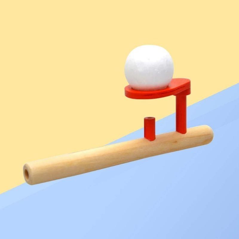 Jocuri clasice din lemn Bile plutitoare pentru țeavă de suflare Jucării de suflare a echilibrului Distracție de calmare a stresului pentru copii
