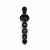 Black Glass Anal Beads Butt Plug Double Ended Dildo  Fetish Anal Balls & Beads