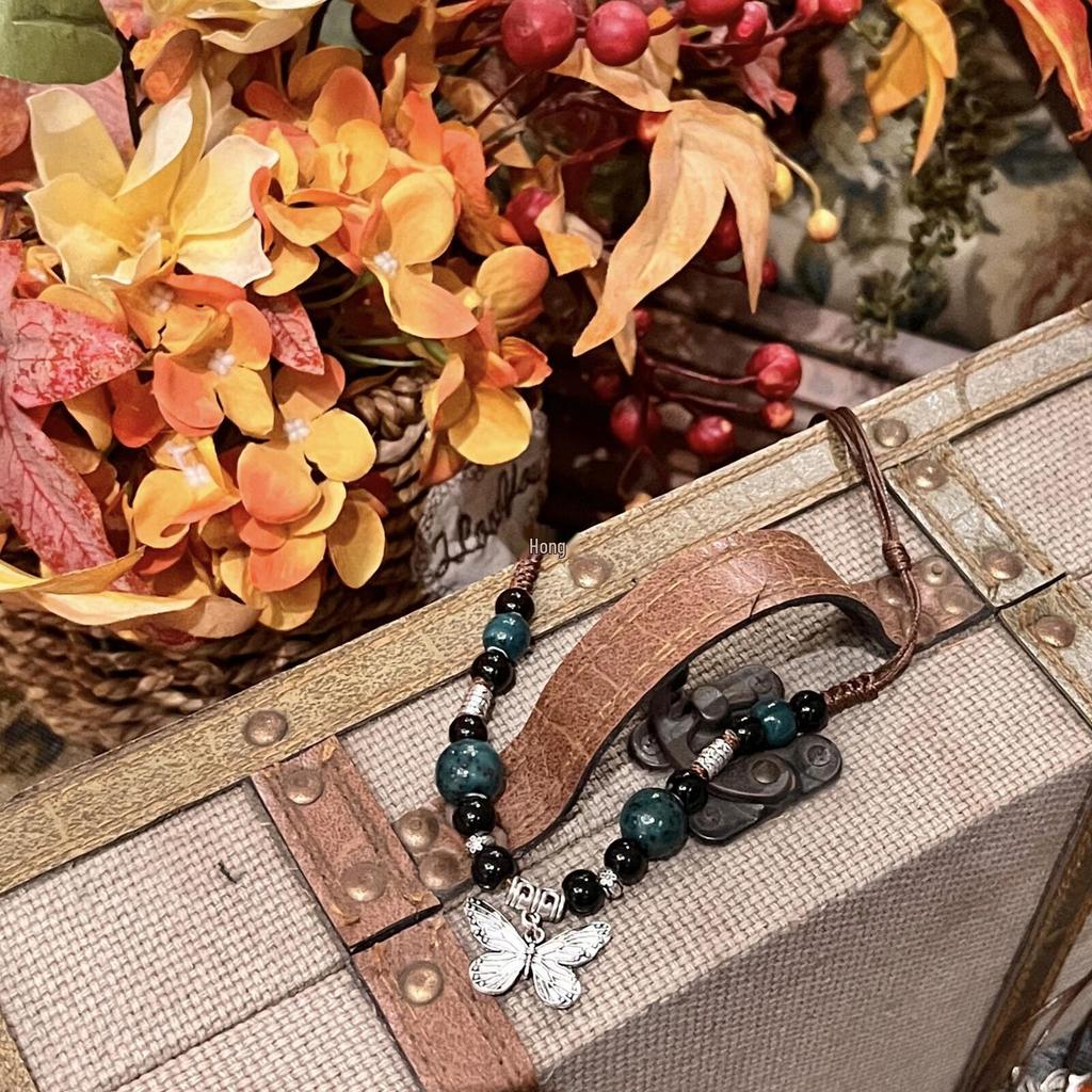 Sweet Eighteen Retro Ethnic Butterfly Necklace - Women's Unique Chinese Style Jewelry Chain