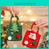 Christmas Apple Goodie Bag Non-woven Fabric Material Red And Green Santa Claus Design