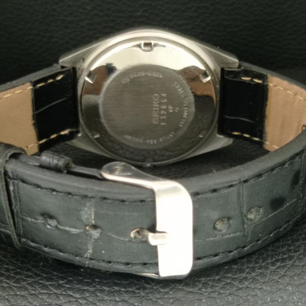 VINTAGE SEIKO 5 AUTOMATIC 6309A JAPAN MENS GREY COLOR DIAL WATCH a705538-1