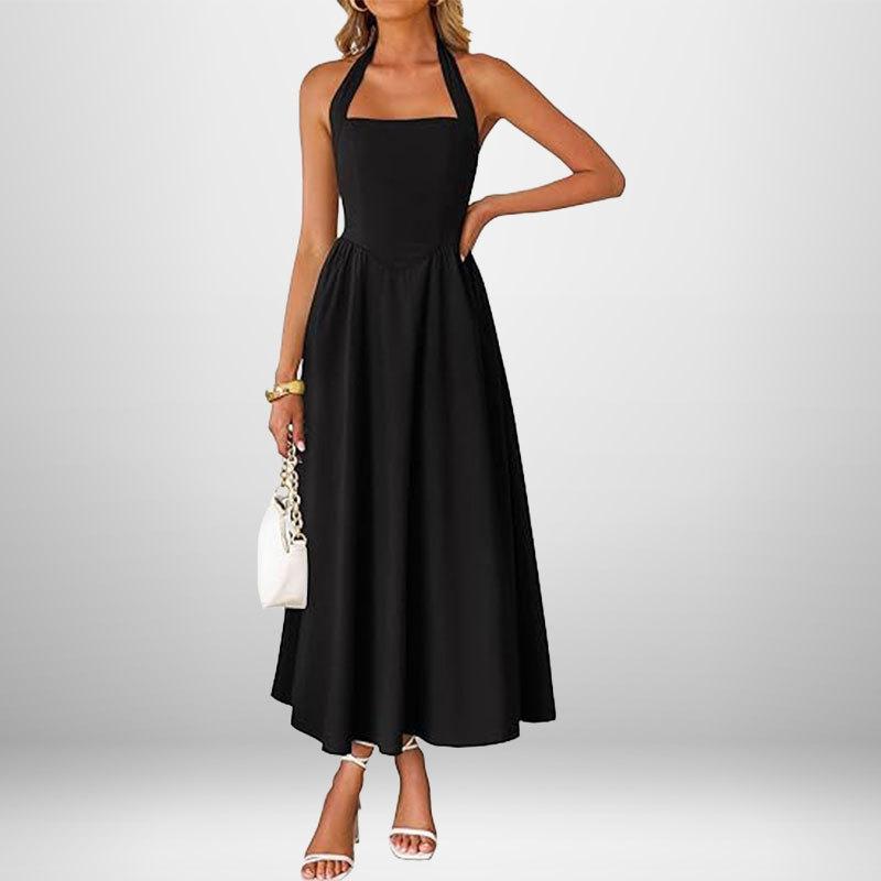 Spring New Women's Clothing Elegant and Fashionable Sleeveless V-neck Long Dress
