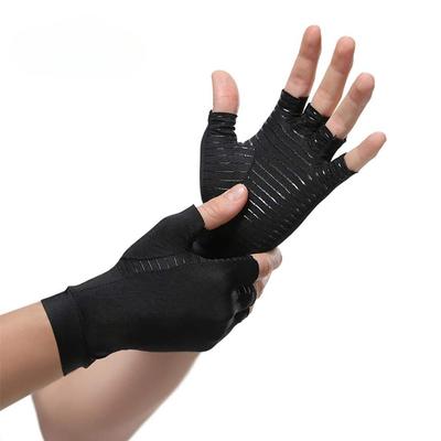 1 Pair Women's Men's Compression Gloves Half Finger Brace Wrist Support Anti-Slip