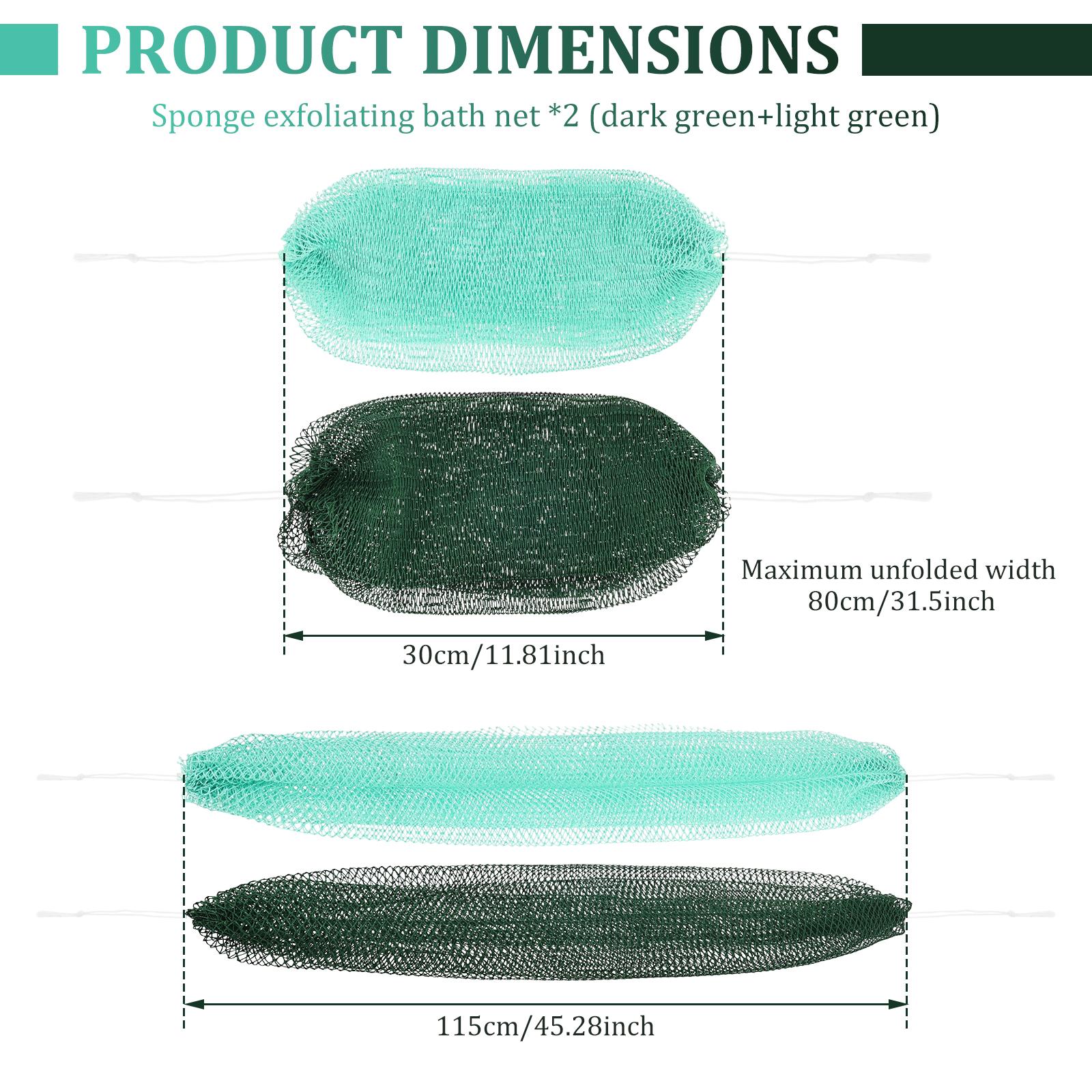 

2Pcs African Net Bath Sponge Soft Skin Friendly Exfoliating Body Scrubber Fast Drying Bath Shower Sponge Bathroom Supplies