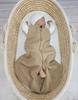 Rounded muslin sleeping bag for children S 0-6 months summer TOG 1.0 - camel