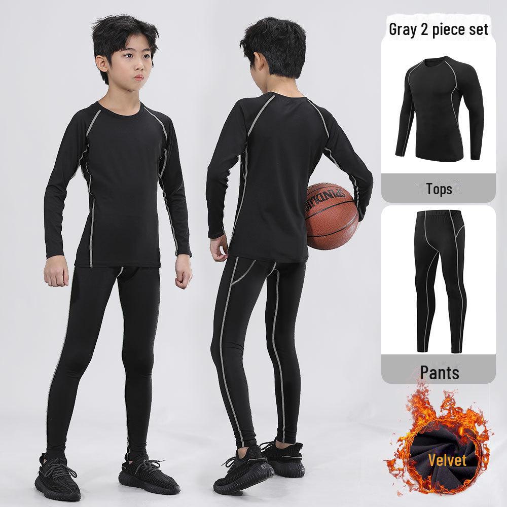 Kids & Adults Quick-Dry Sports Suit: Long Sleeve Tights for Football, Basketball, Fitness