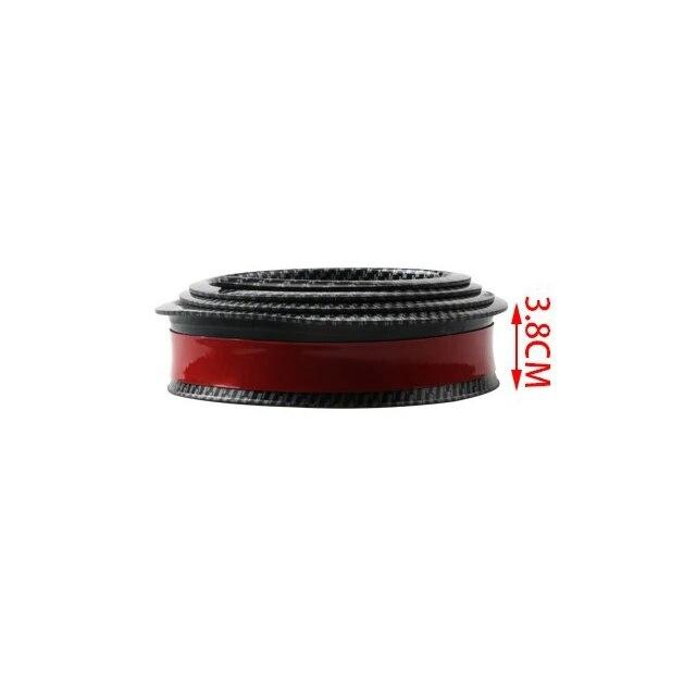 Universal Black Carbonfiber Fender Flare Car Wheel Eyebrow Rubber Protector Strip Guard Wheel-arch Trim Arch Extender Decoration