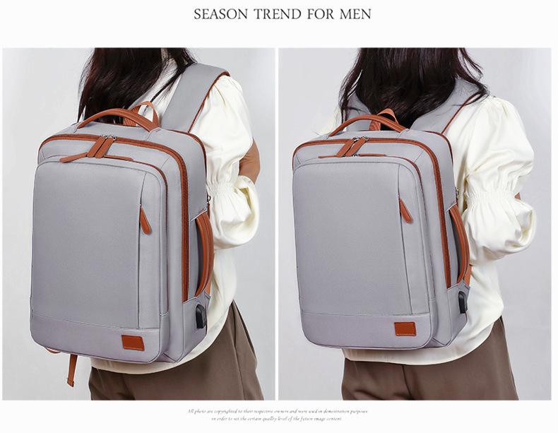 Unisex Waterproof Travel Backpack: High-End, Expandable with Large Capacity for Laptops