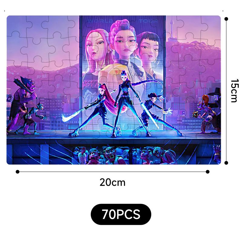 Kpop Łowcy Demonów 20*15Cm Puzzle Zabawki Rumi Mira Zoey Huntrix Wzór Postaci Gra Planszowa Dekoracja Domu Prezenty dla Dzieci