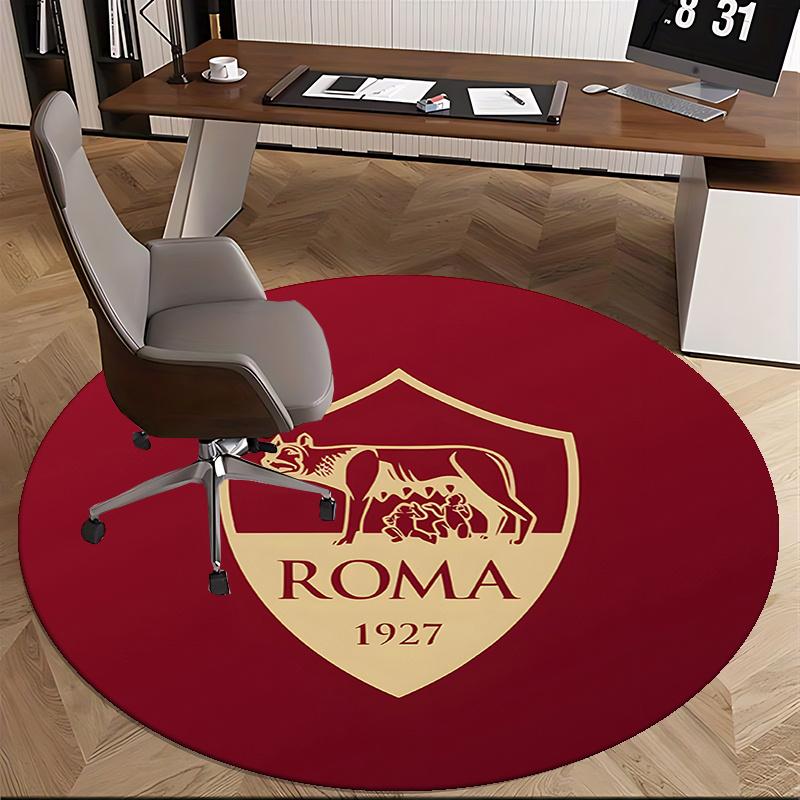 Roma,AS Roma Chair mat Round Rug Office carpet, Machine Washable, Non slip, Suitable for Living Rooms, Bedrooms