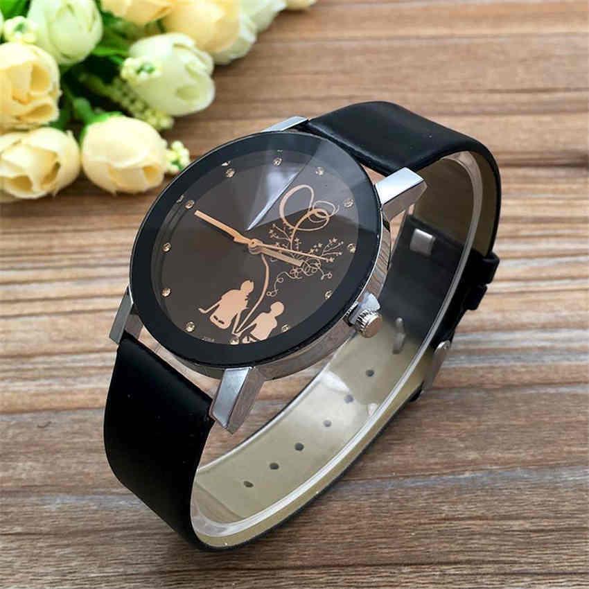 Simple Fashion Romantic Couple Watch Glass Belt Quartz Watch For Lover Women Watches Bracelet Watch