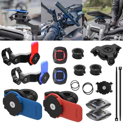 Einfacher Motorrad-Fahrrad-Telefonhalter, praktischer verstellbarer Fahrrad-Quad-Lock-Telefonständer, mobile Unterstützung, stoßfest