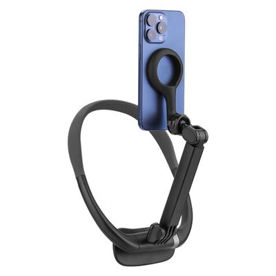 Magnetic Neck Cellphone Holder POV/Vlog Recording Necklaces Lanyards Neck Phone Mount Stand for Smartphones