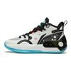 LiNing Yu Shuai 16 Shock Absorption Anti-Slip Wear-Resistant Rebound Mid-Top Basketball Shoes Kids Basketball Shoes White Black Blue YKBS100-1