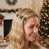 Glitter Christmas Hair Clip Multicolored Ponytail Holder Creative Xmas Ball Ponytail Clip Gift