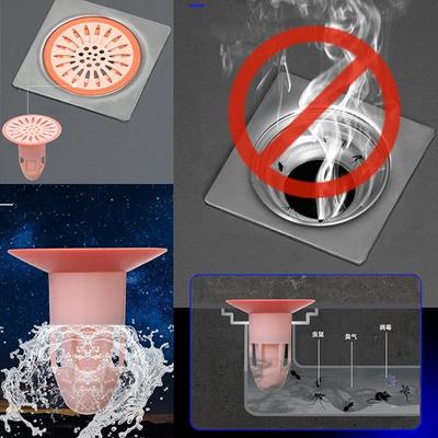 Shower Floor Drain Backflow Preventer Valve Sewer Core Drainage Insert Drain Plug Hair Catcher Gas Sealer Floor Strainer Trap Seal