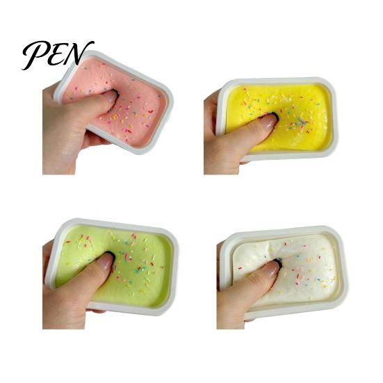 Relaxation Desk Accessory Ice Cream Cake Squeeze Toy, Slow Rising Stress Office Anxiety Reducer Relief Simulation Dessert Food Pinch Toy for Relieving