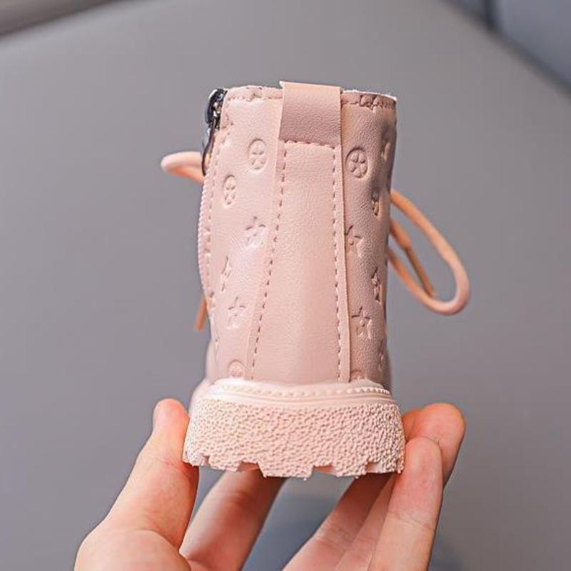 Kinder warme Martin Stiefel 2025 Herbst und Winter neue Jungen Britischer Stil plus Samt kurze Stiefel mittelgroße und kleine Kinder Lederstiefel Winter