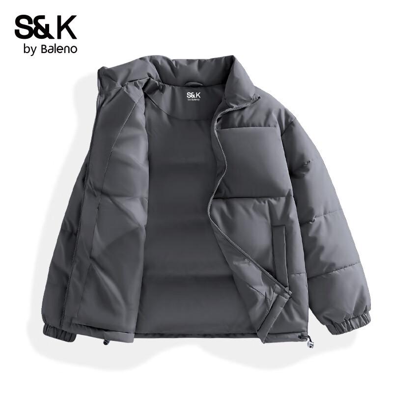 Baleno S&K Men's Solid Stand Collar Winter Padded Jacket