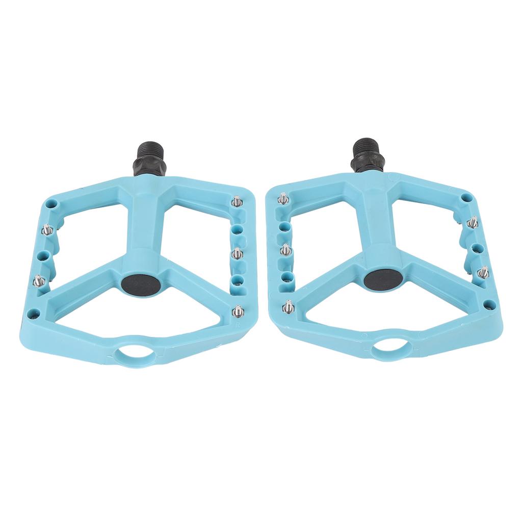 1 Pair of Cycle Pedals Replacement Nylon Fiber 2 Bearing Non Slip Mountain Cycling Accessories Lake