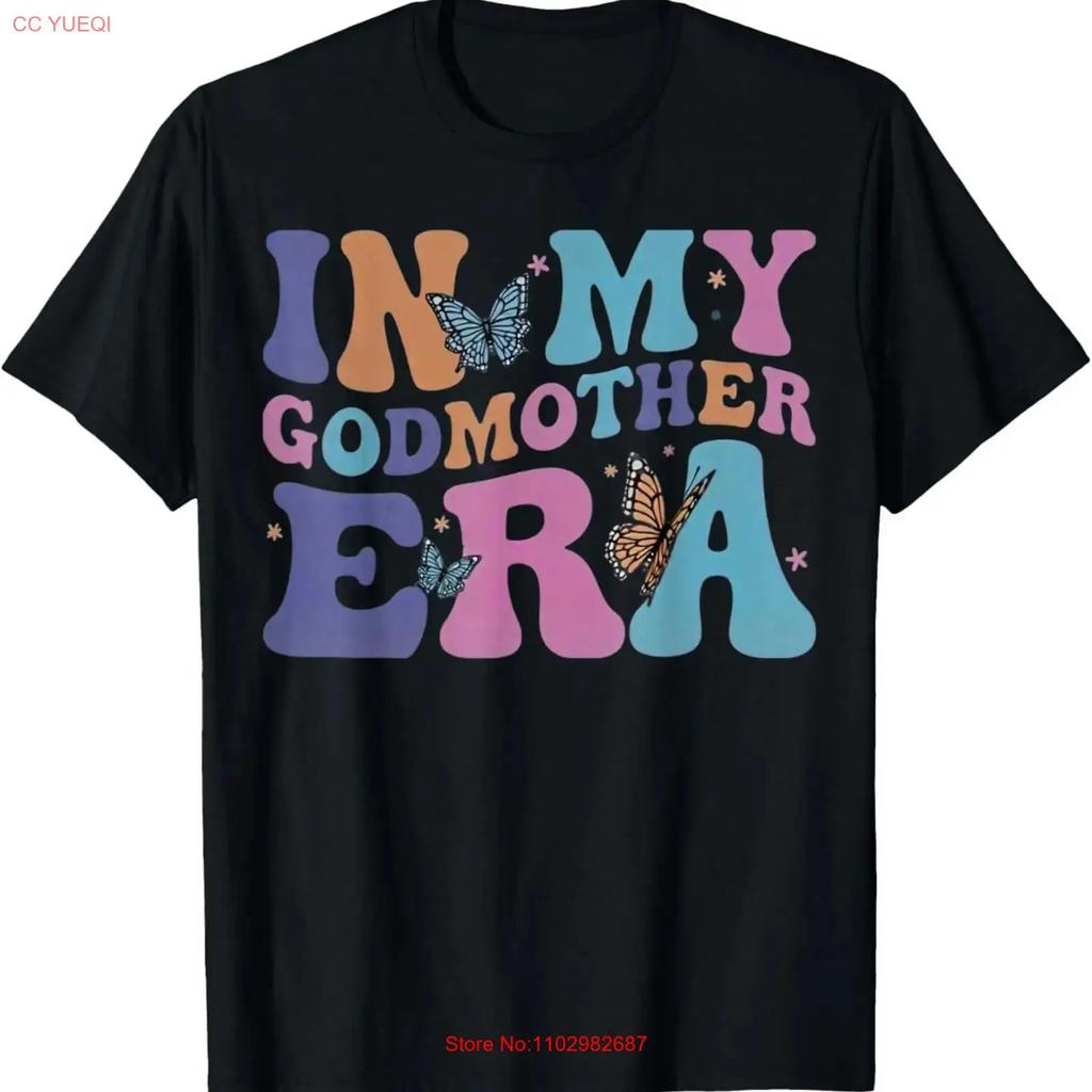 In My Godmother Era Retro Godmom Mother Proposal T Shirt Vintage Casual Homme Versatile Streetwear Graphic Unisex
