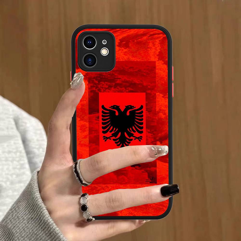 Albania Albanians Flag Phone Case For IPhone 16e 16 15 14 13 12 11 Pro Max X XS Max Plus Matte Clear