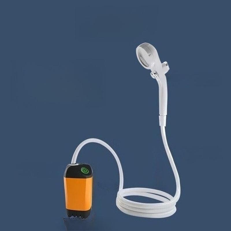 

Уличный походный душ IPX7 Водонепроницаемый Оранжевый с цифровым дисплеем Портативный электрический насос для душа для пеших походов, путешествий, полива домашних животных оранжевый