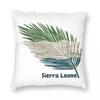 Abstract Flag Of Sierra Leone Square Pillowcase Polyester Linen Velvet Pattern Decor Throw Pillow Case Sofa Seater Cushion Cover