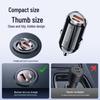 30W Dual-Port USB Type-C Car Charger for Apple and Huawei Devices