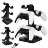 RGB Game Controller Holder 8 Lighting Effects Gaming Headphones Stand with 3 USB Ports Gamepad Display Rack for Switch PS5 Xbox