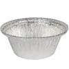 ZISIZ Round Disposable Tin Foil Bowl Set with Aluminum Lids