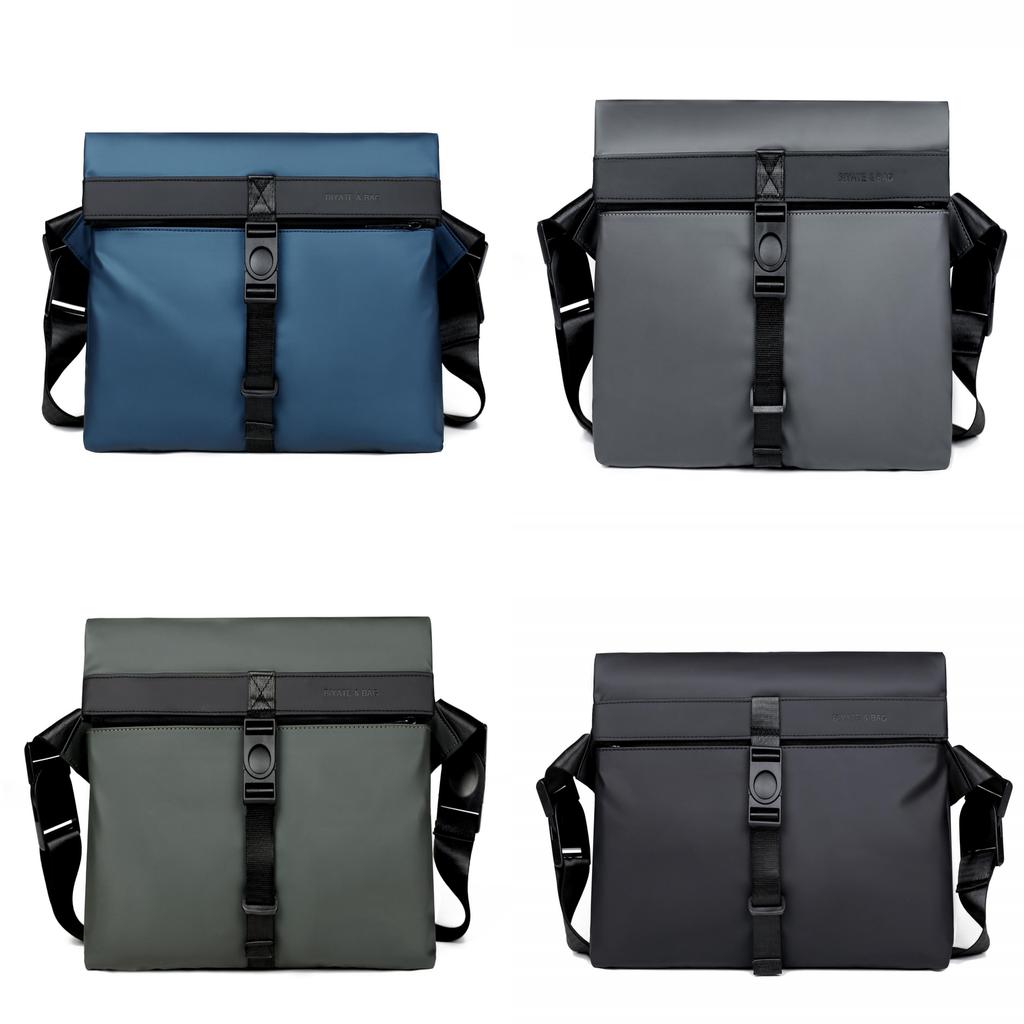 Mens Minimalist Business Messenger Bag With Waterresistant Polyester For Daily Office Use