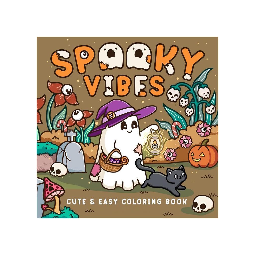 Spooky Cartoon Coloring Book For Teens, Fun And Relaxing Creative Activity Paperback
