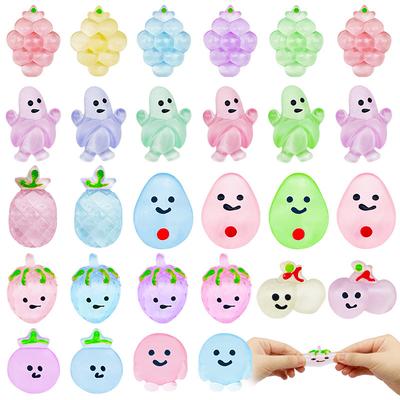 Cartoon Animal Stress Relief Toys For Boys Girls Birthday Party Favor Halloween Fruit Animals Filler Carnival Kids Party Suppli