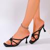 Fashion 2025 New Sandals Women's Fashionable and Versatile Shoes Summer High Heels Stiletto Elegant Party Fashion Sexy Designer