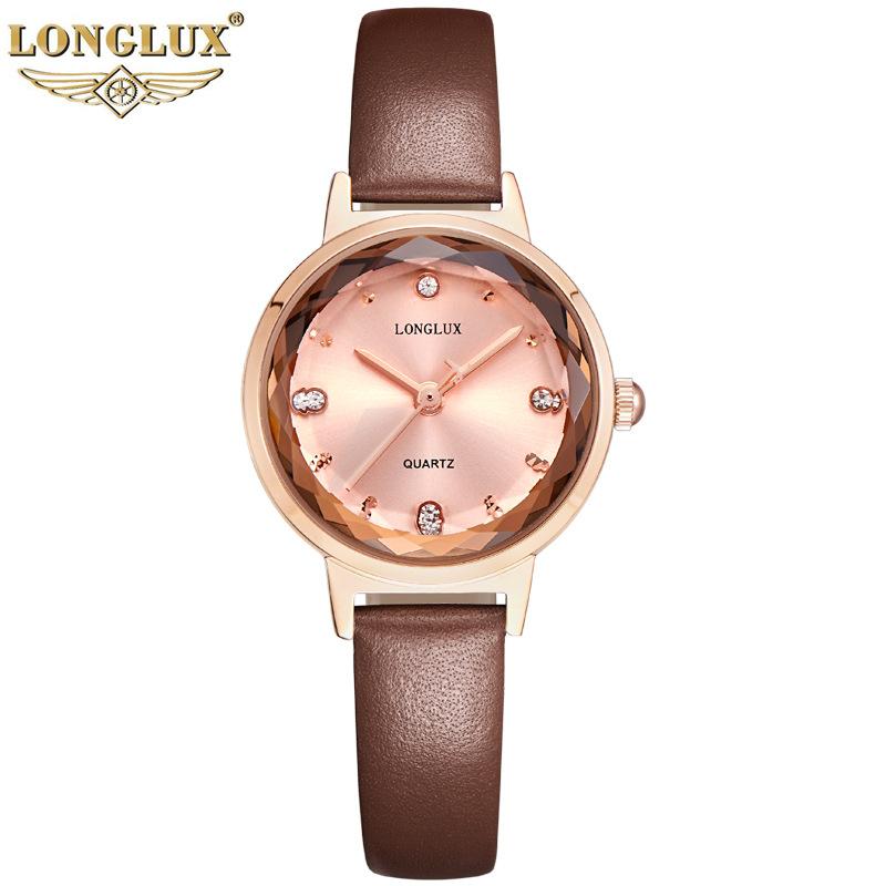 

LONGLUX новые роскошные женские часы высшего бренда с коробкой, повседневные деловые водонепроницаемые женские кварцевые часы