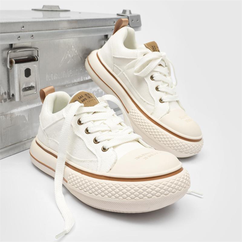Spring and Autumn New Simple Platform Big Head Shoes Sports Big Head Canvas Casual Shoes
