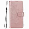 For Motorola Moto G54 5G Wallet PU Leather Phone Case Mandala Flower Imprinted Stand Cover with Strap