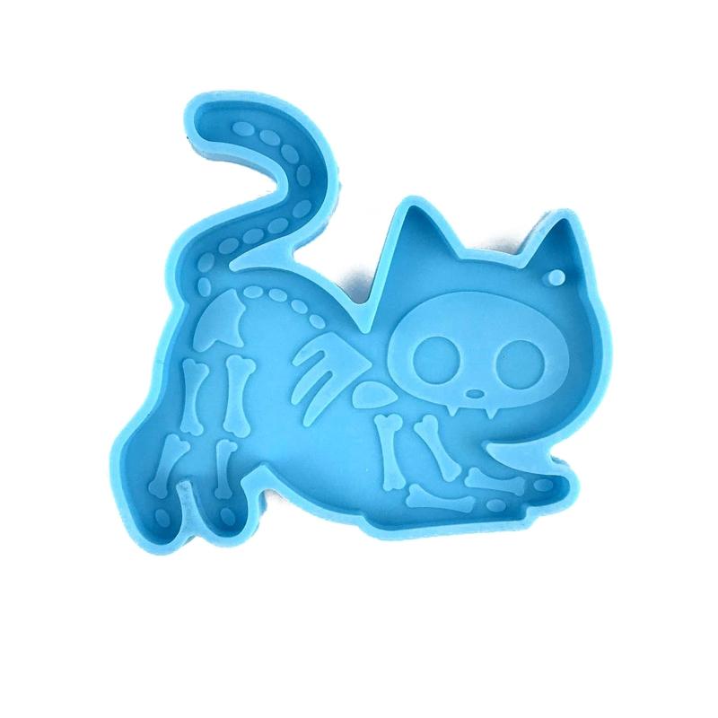 Cute Cat Silicone Mold DIY Earring Necklace Keychain Pendant Molds Super Glossy Animal Epoxy Resin Casting Mold Craft
