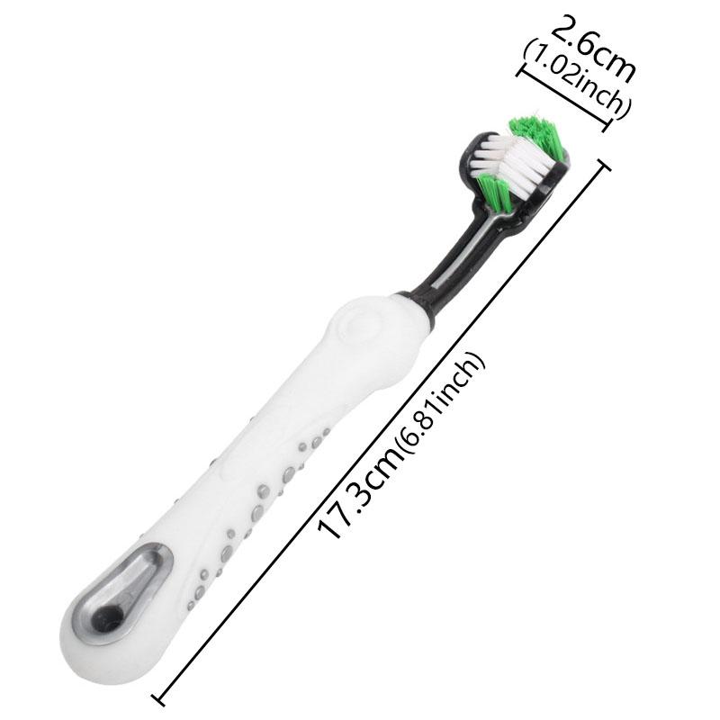 

Three Sided Pet Toothbrush Dog Removing Bad Breath Tartar Teeth Care Dog Cat Cleaning Mouth Brush Bad Breath Teeth Care Tool