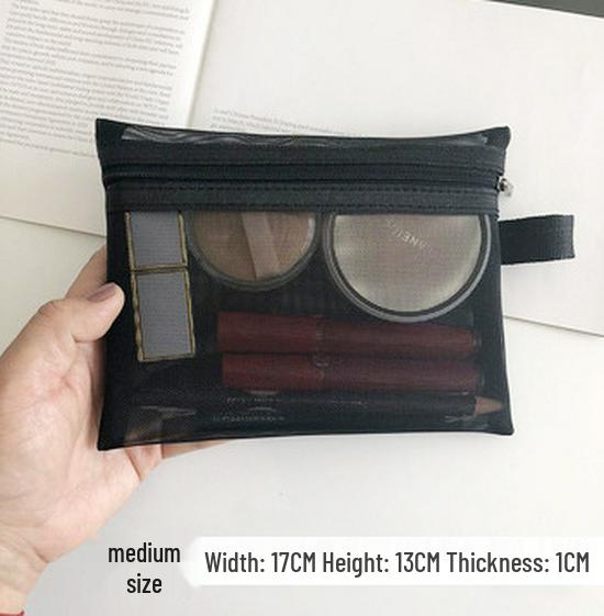 Mesh Makeup & Document Bag - Large Capacity Portable Touch-Up & Lipstick Bag